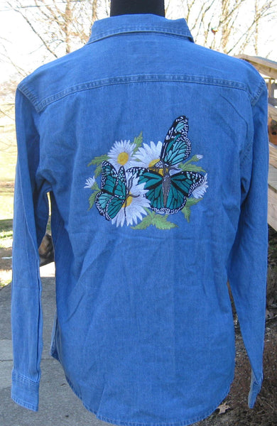 Butterflies n Jeans denim shirt
