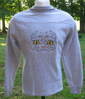 Cat Face 1/4 zip sweatshirt