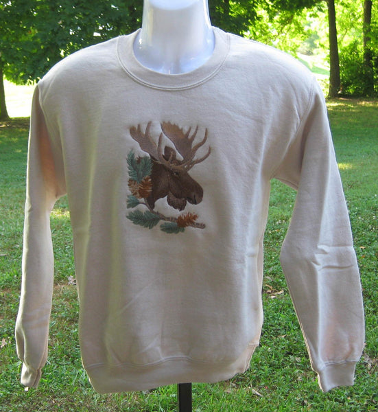 Embroidered Moose sweatshirt