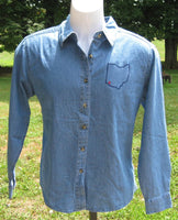 Cincinnati blue jean shirt