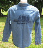 Cincinnati blue jean shirt
