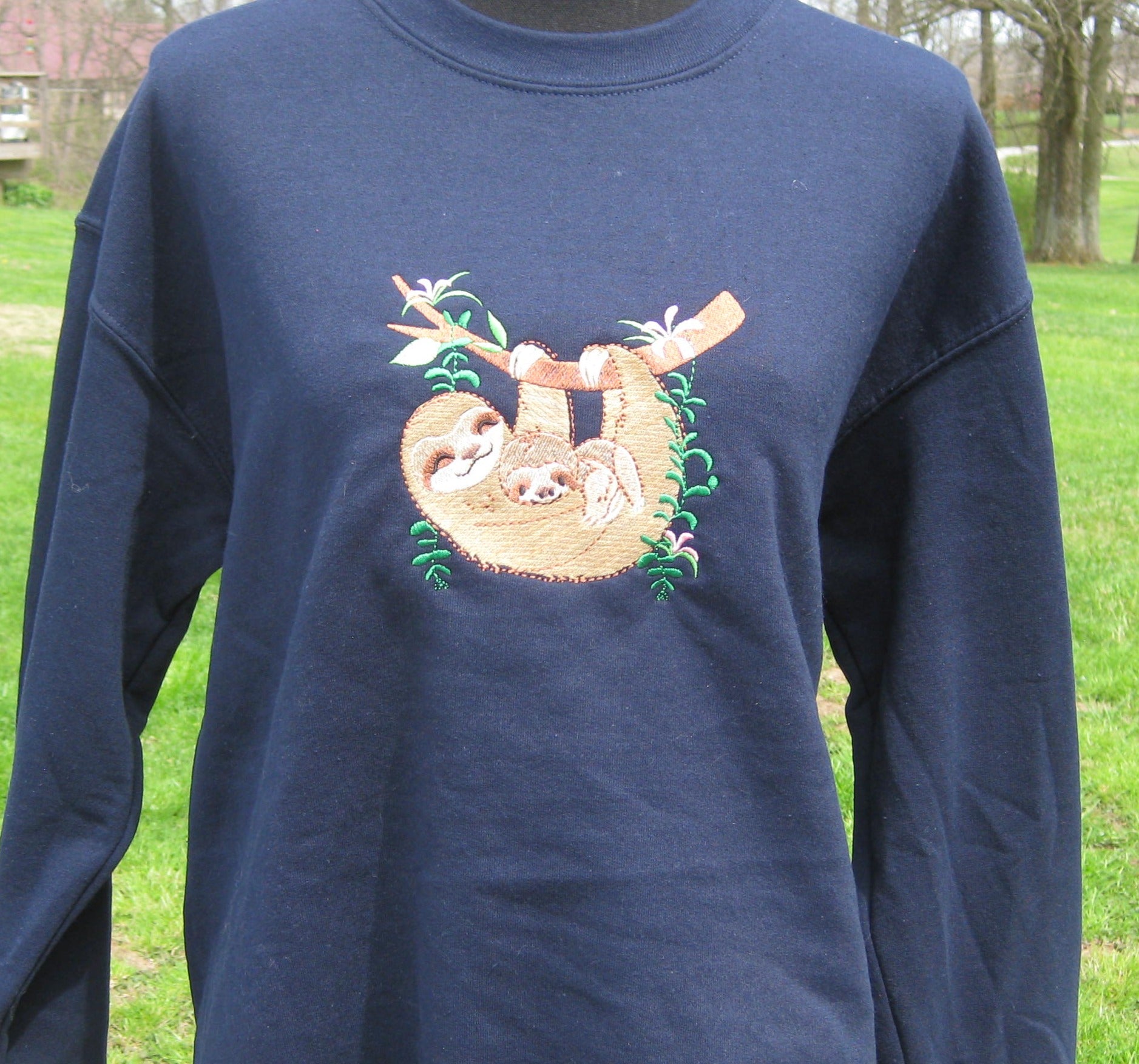 Sloth Sweatshirt Stitched with Family Ties